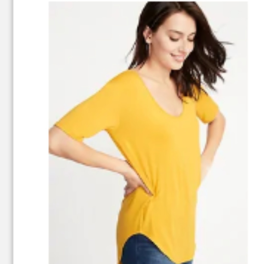 NWT Old Navy Luxe Curved Hem Tunic - Squash - XL